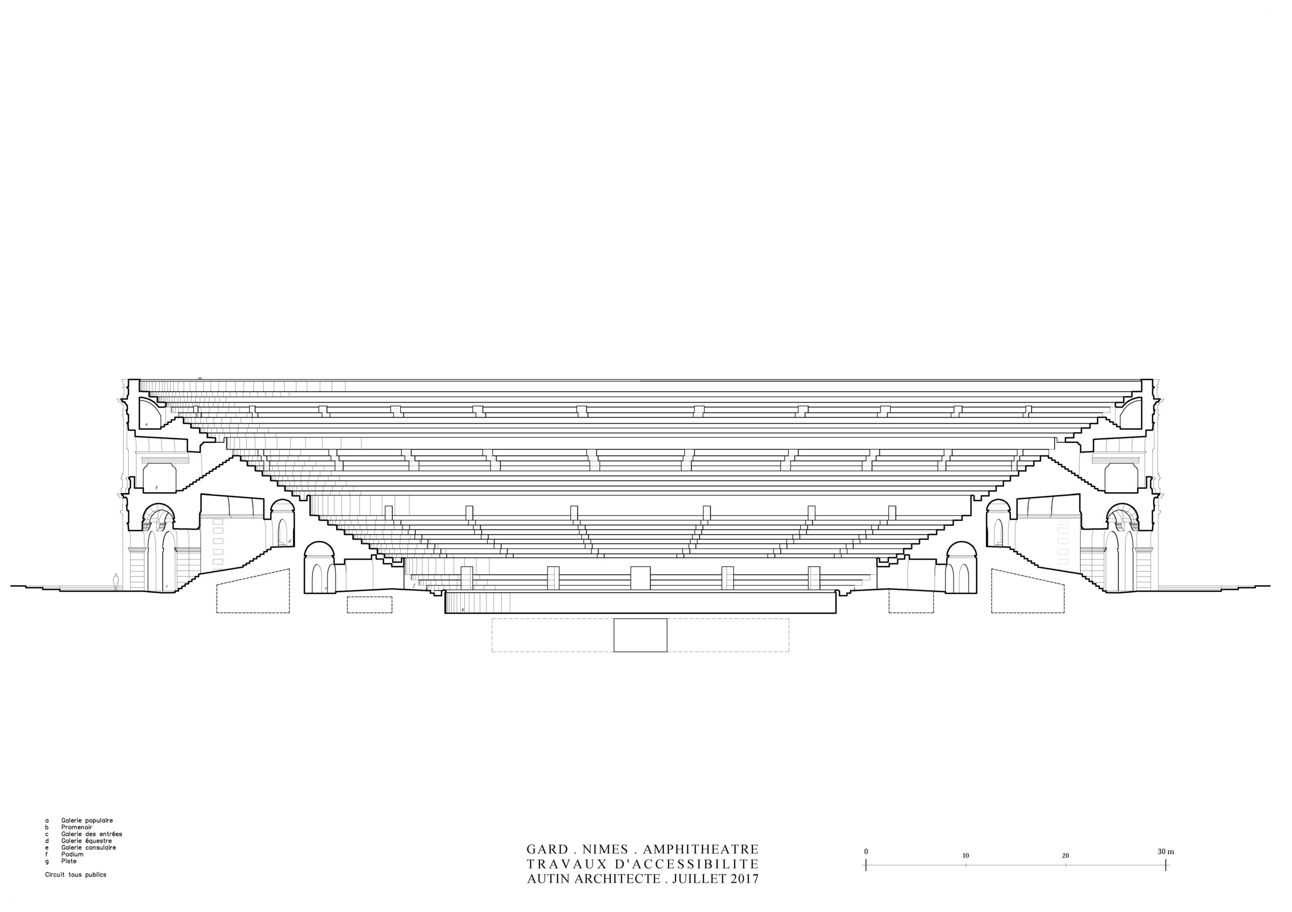 Blueprints of an amphitheater