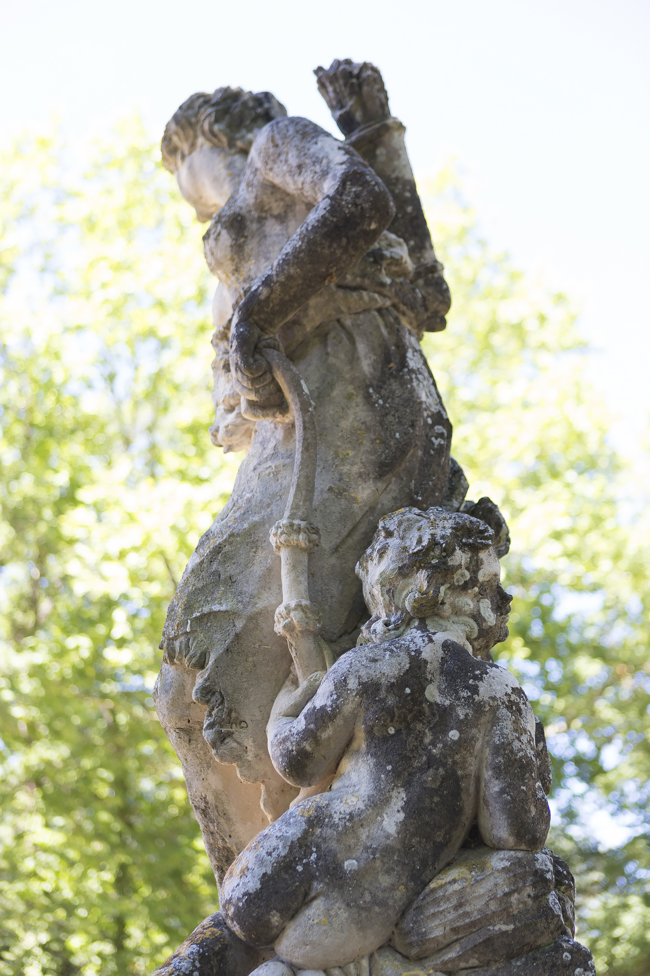 A statue in Engerran Gardens