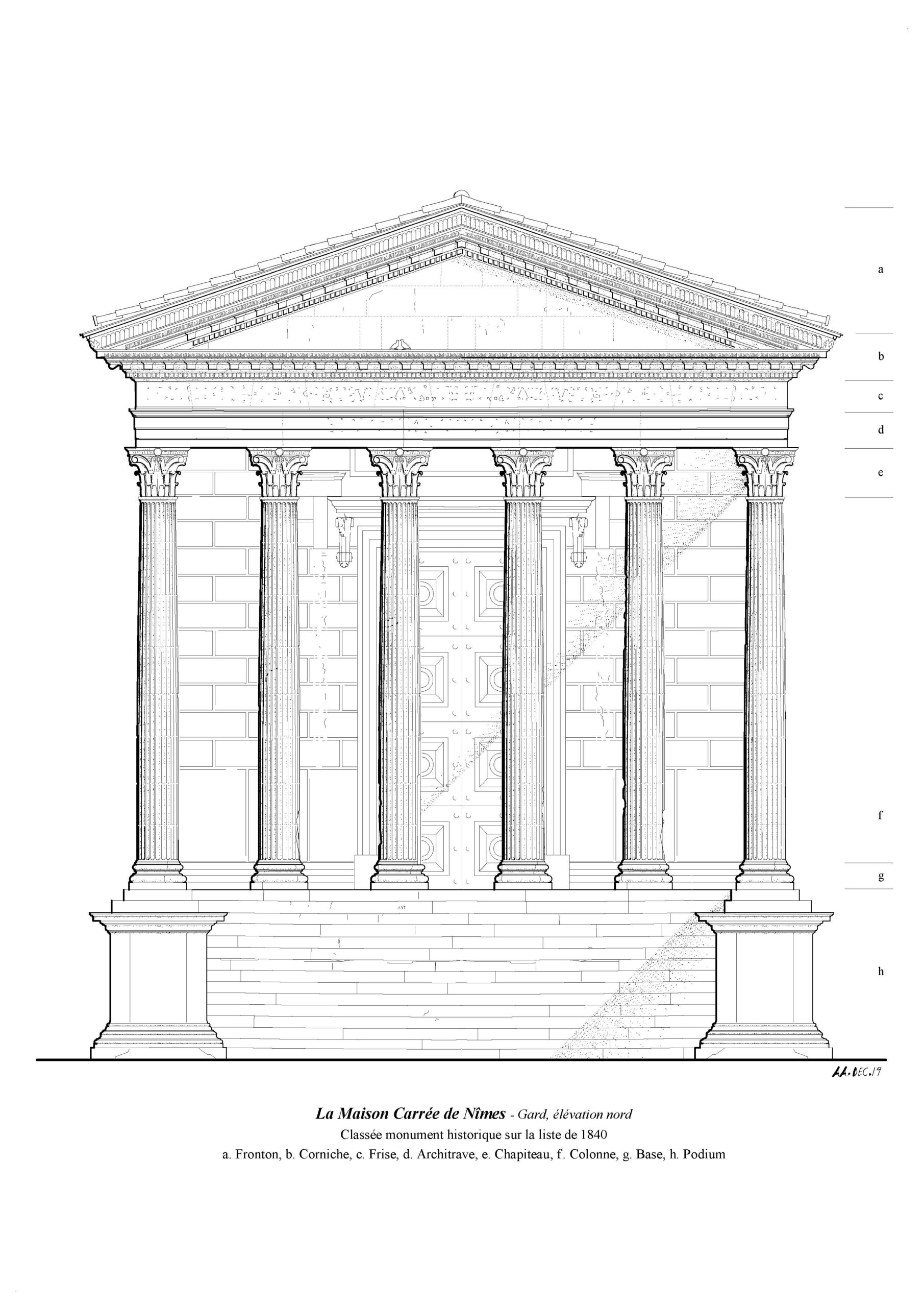 Blueprints of an old monument